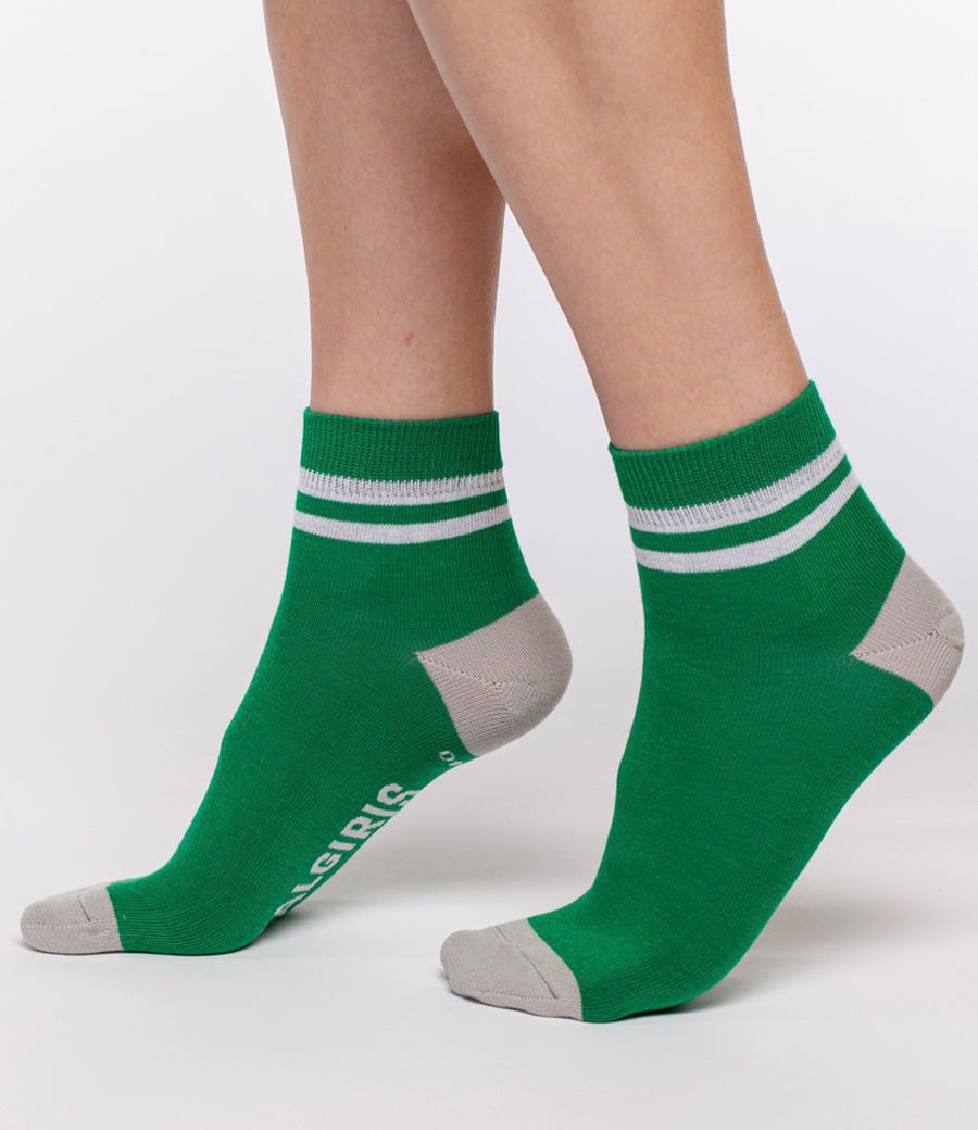 Green thin socks "Minimal"-2