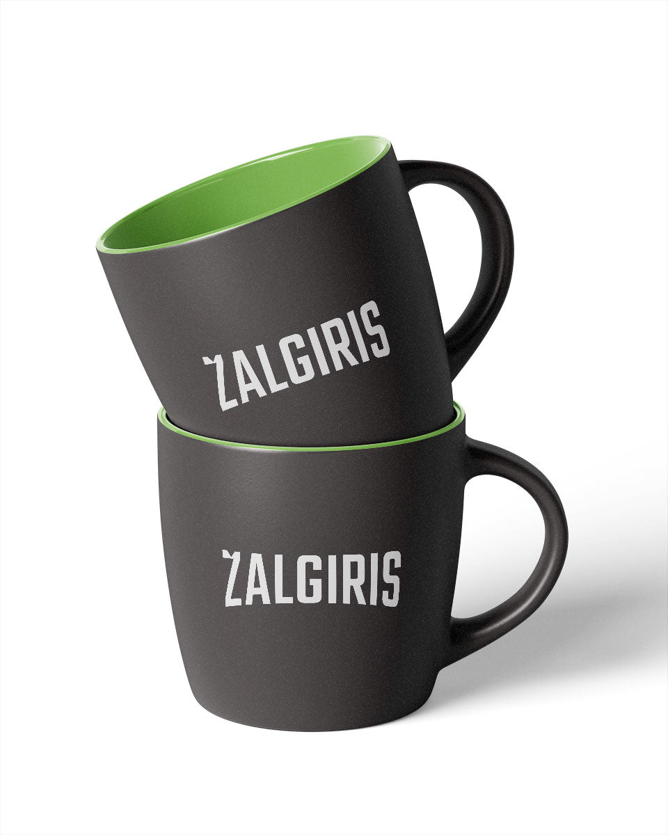 Juodas puodelis „Žalgiris“